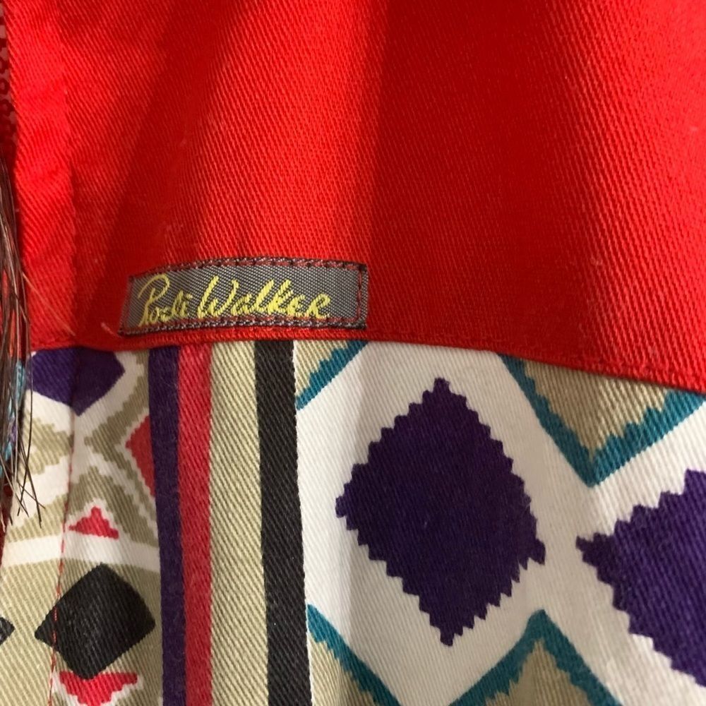 Rode Walker medium jacket with western pattern Jacket Red medium. Made in USA - Picture 2 of 8